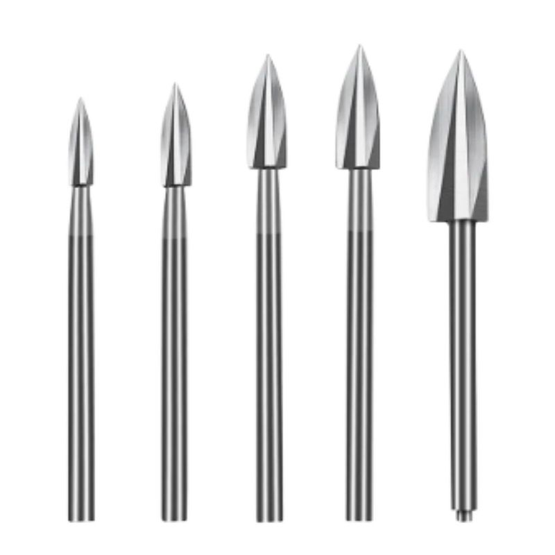 GENERICO - Set de 5 Fresas para Tallado de Artesanías en Madera