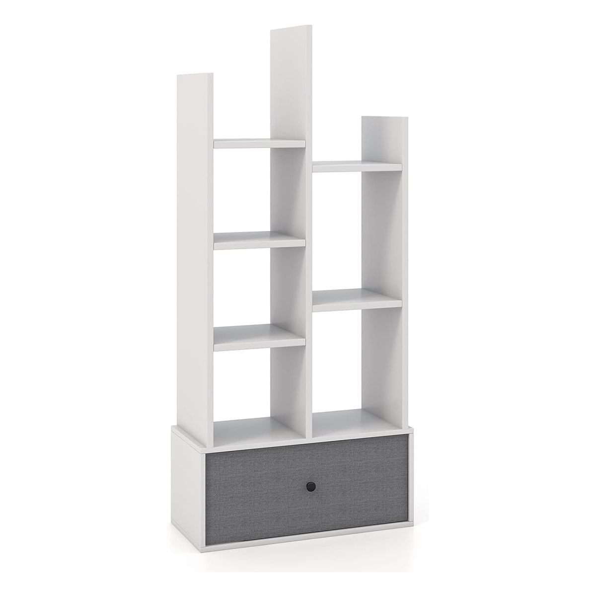 GENERICO - Librero Estante Fukushima Armado 5 Divisiones Blanco - Gaudi