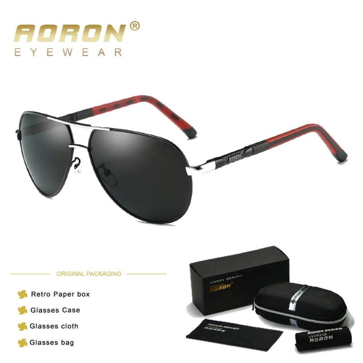 GENERICO - ¡¡¡LENTES DE SOL AORON  PILOT - POLARIZADOS UV400!!!