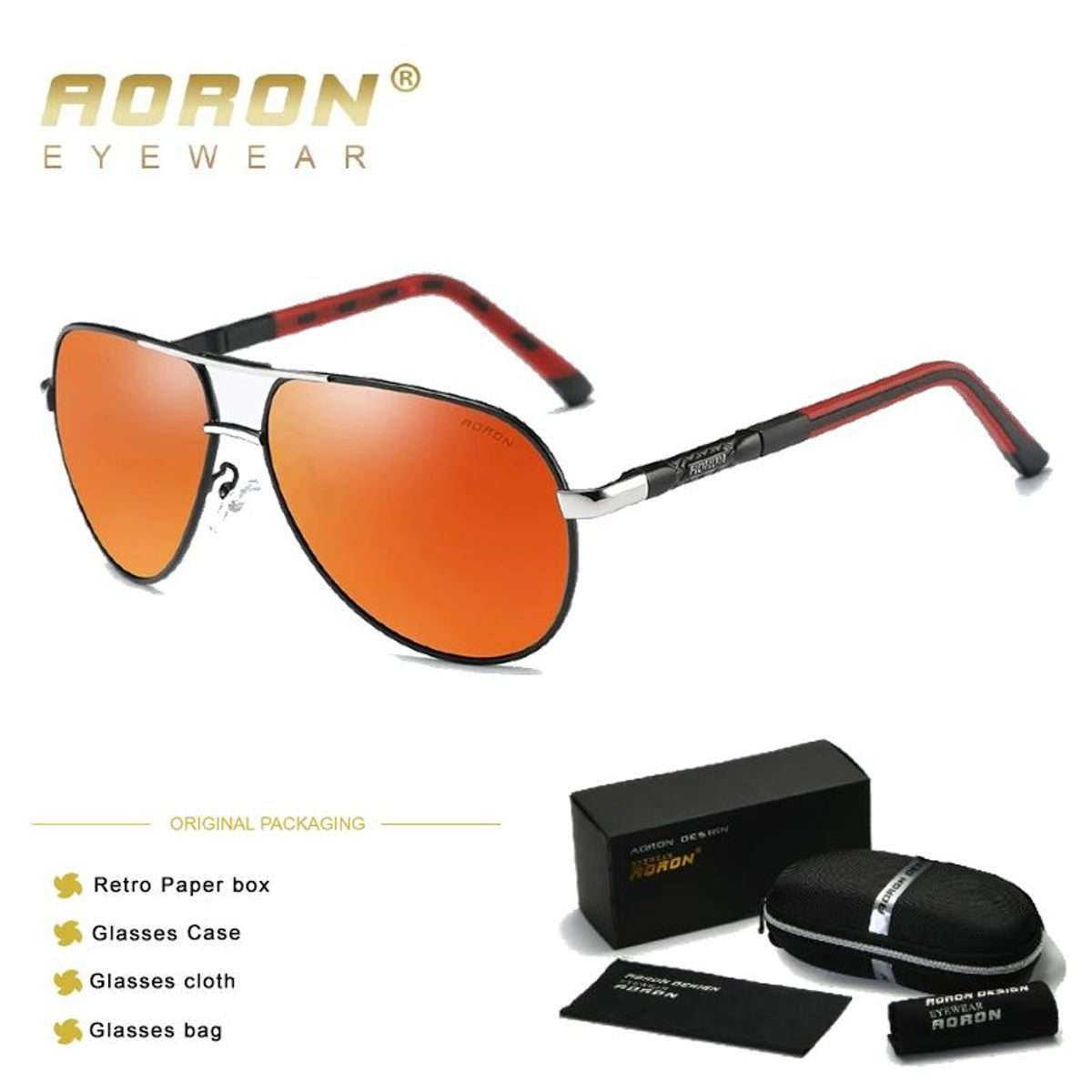 GENERICO - ¡¡¡LENTES DE SOL AORON  PILOT - POLARIZADOS UV400!!!