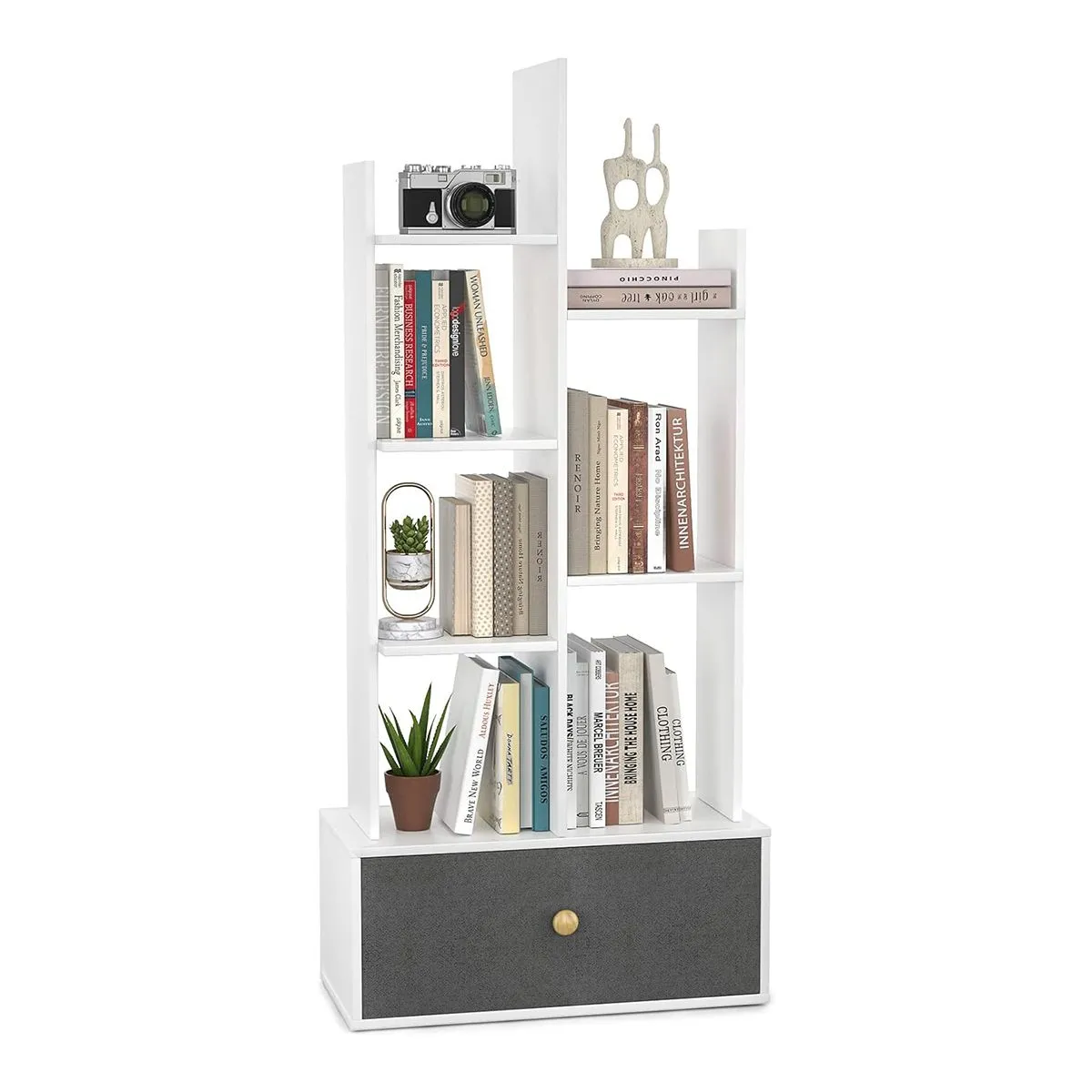 GENERICO - Librero Estante Okinawa Armado 5 Divisiones - Gaudi