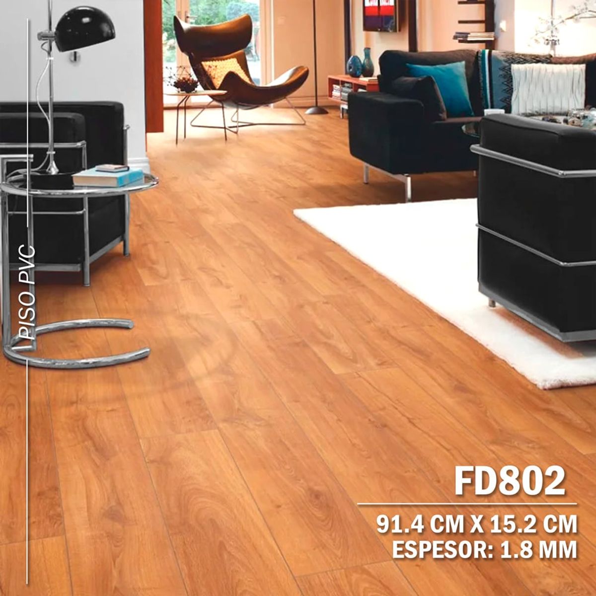 DECOKASA - Piso Vinilico PVC Autoadhesivo 3D 5m2 - FD802