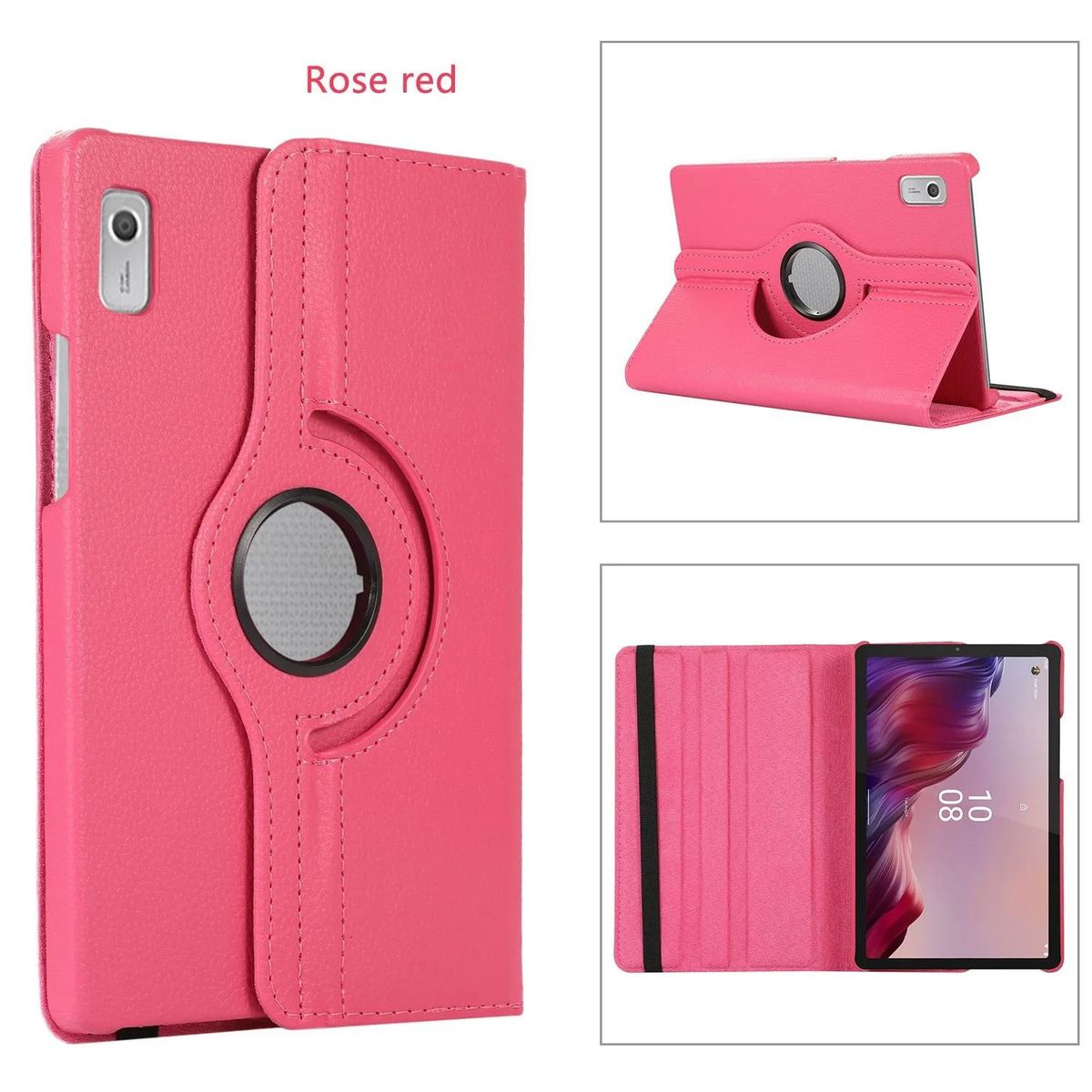 GENERICO - Funda Giratoria para Tablet Lenovo M9 9" 2023 TB-310FU-XU Fucsia