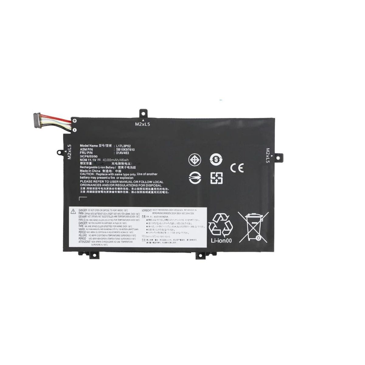 GENERICO - Batería para Laptop Lenovo 01AV463.  ThinkPad.  L480. L490. L580.