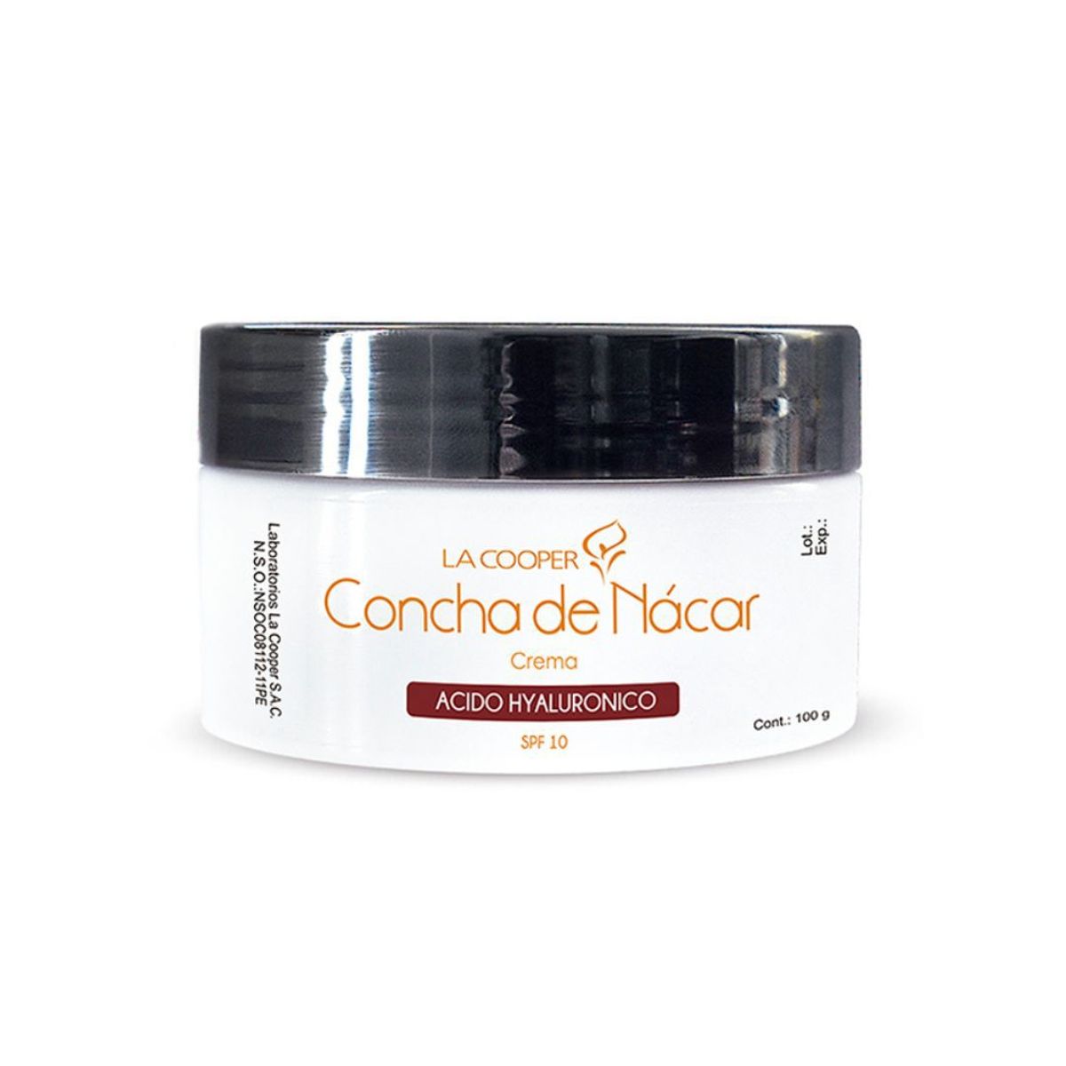 GENERICO - Crema Facial La Cooper Concha de Nácar Y Ácido Hialurónico SPF10 100 Gr
