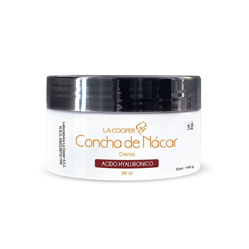 GENERICO - Crema Facial La Cooper Concha de Nácar Y Ácido Hialurónico SPF10 100 Gr