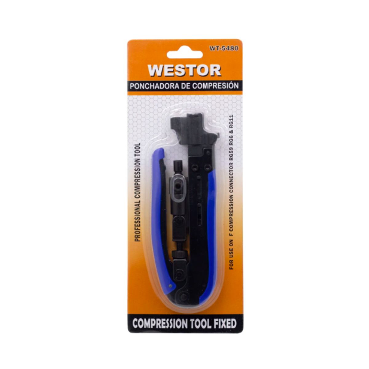 WESTOR - Alicate Ponchador para Conector FRCABNC WT-5480 WESTOR