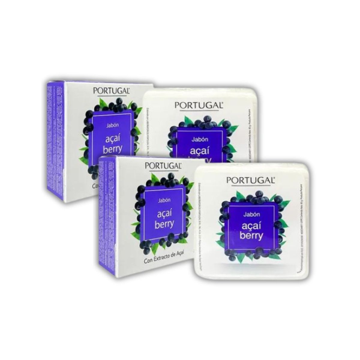 GENERICO - Jabón Antioxidante Portugal Con Extracto De Arándanos 80 Gr x 02 Unids