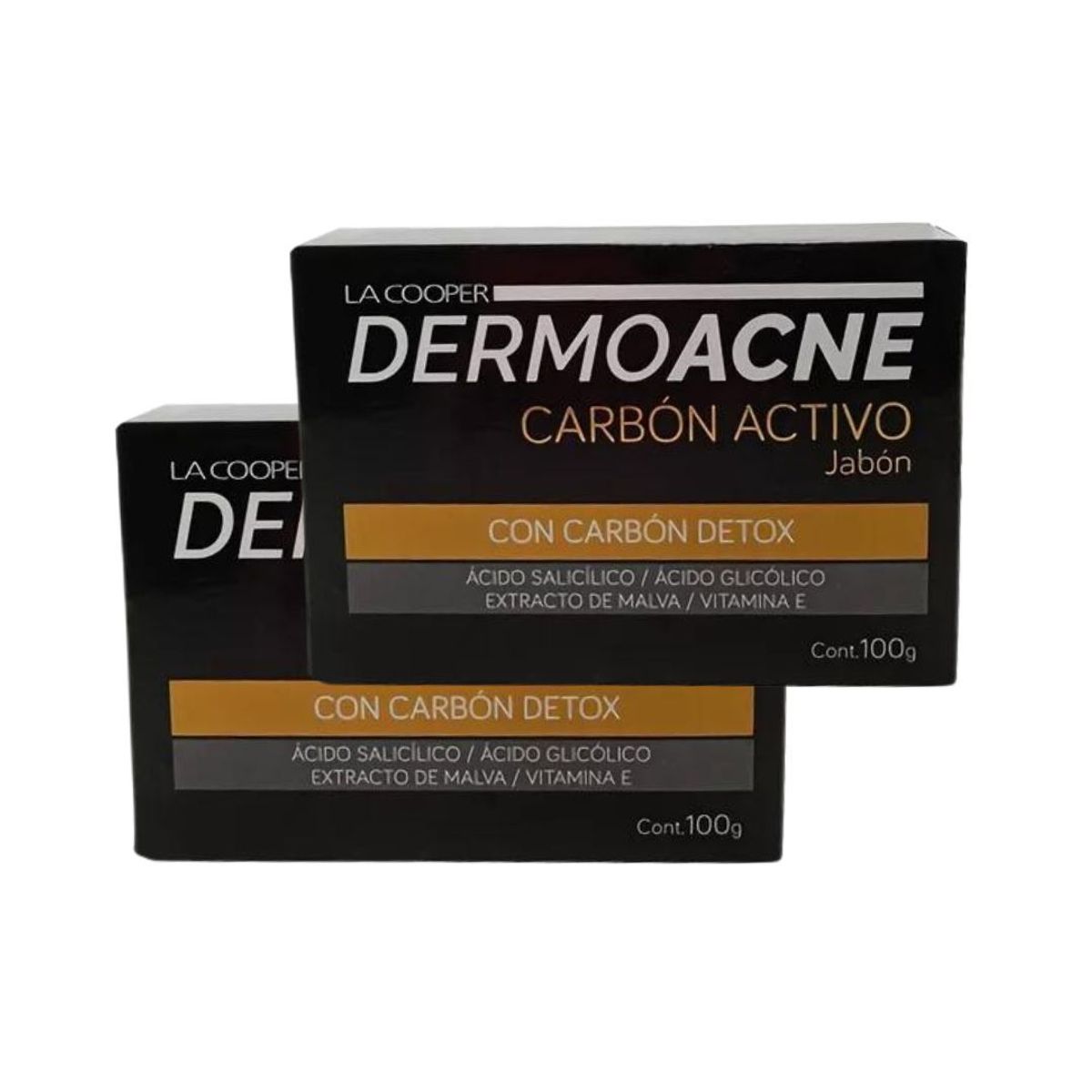 GENERICO - Jabón Facial La Cooper Dermoacné Carbón Activo 100 Gr x 02 Unids