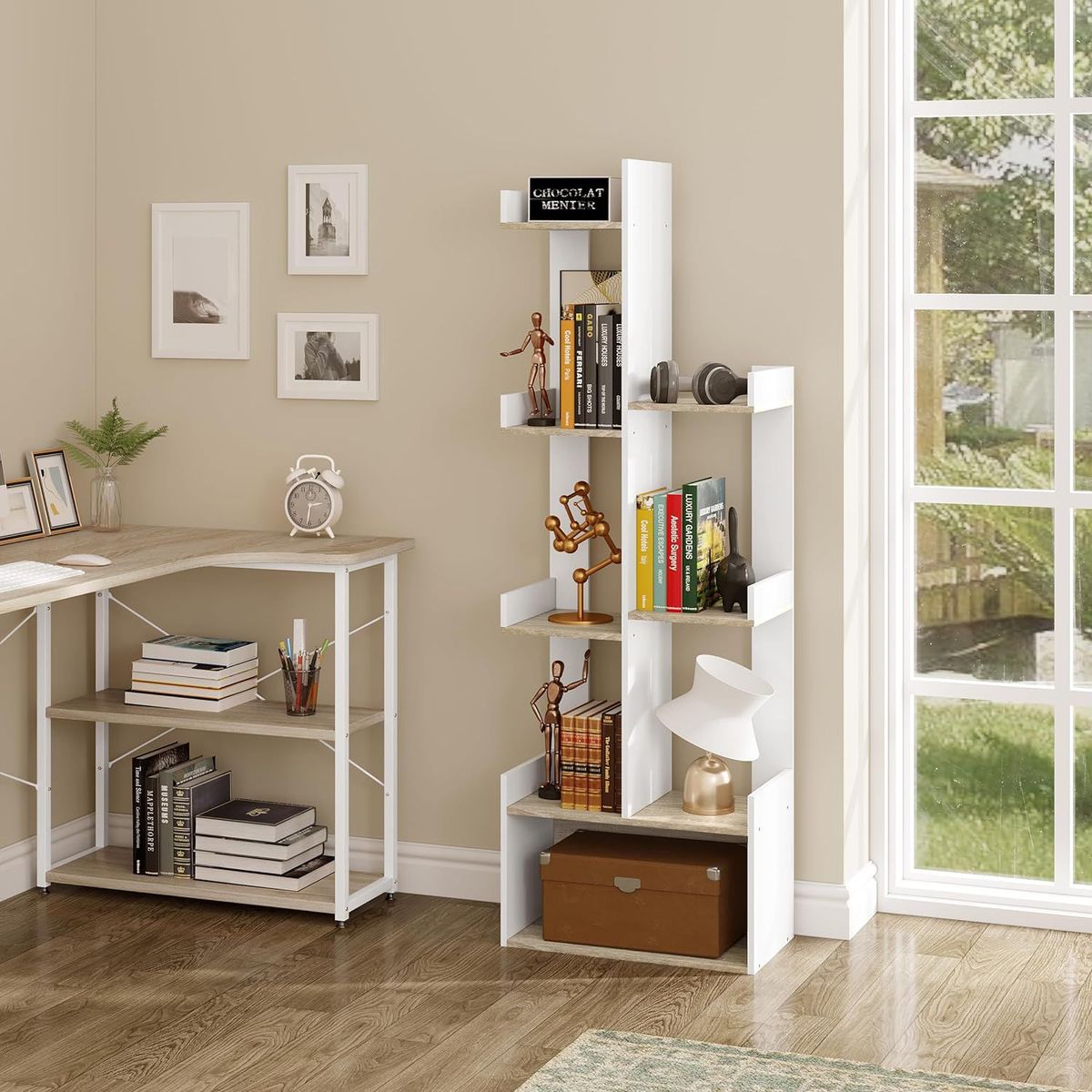 GENERICO - Librero Estante Yamaguchi Armado 4 Niveles Blanco - Gaudi