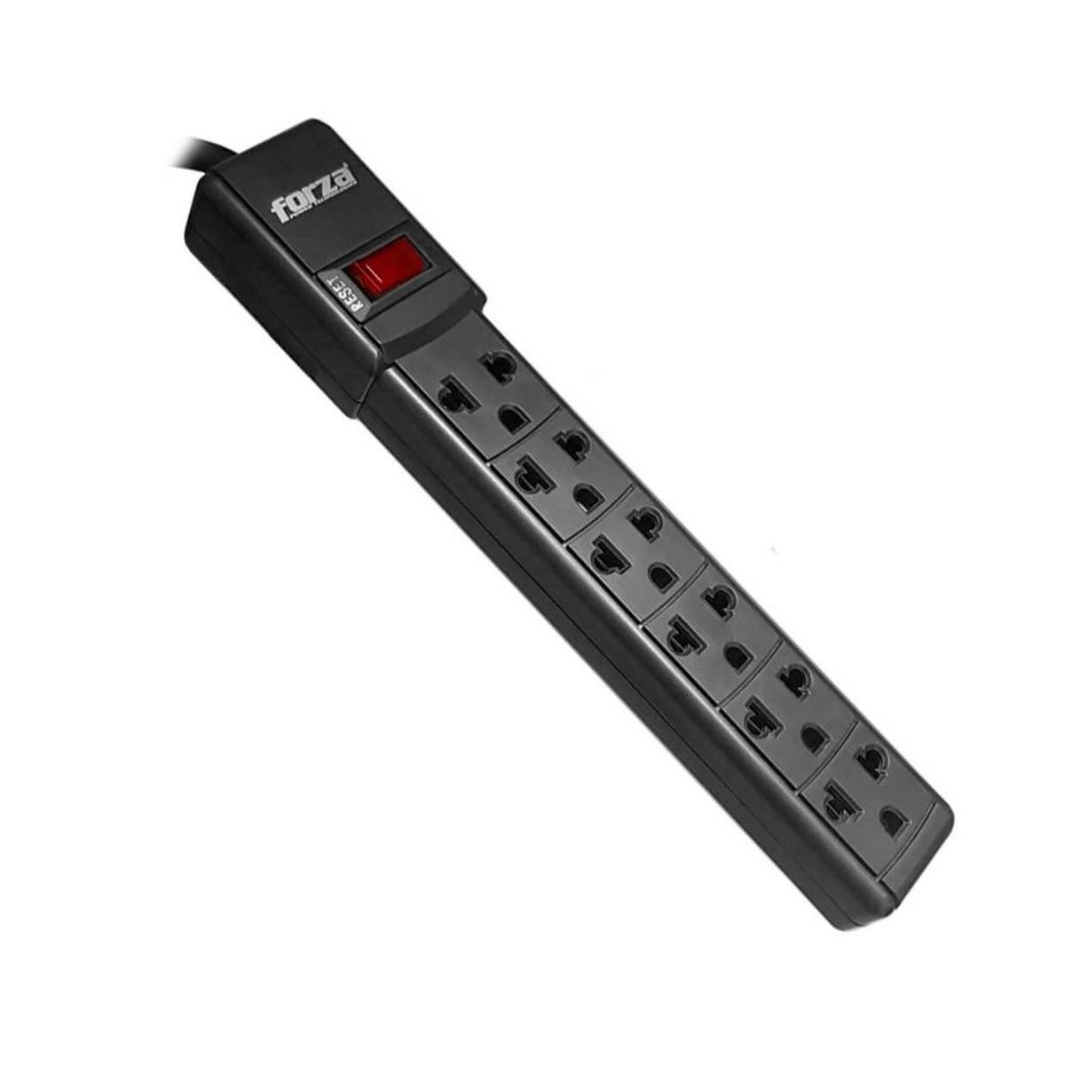 FORZA - Supresor de Picos Forza PS-001B 6 Puertos Negro