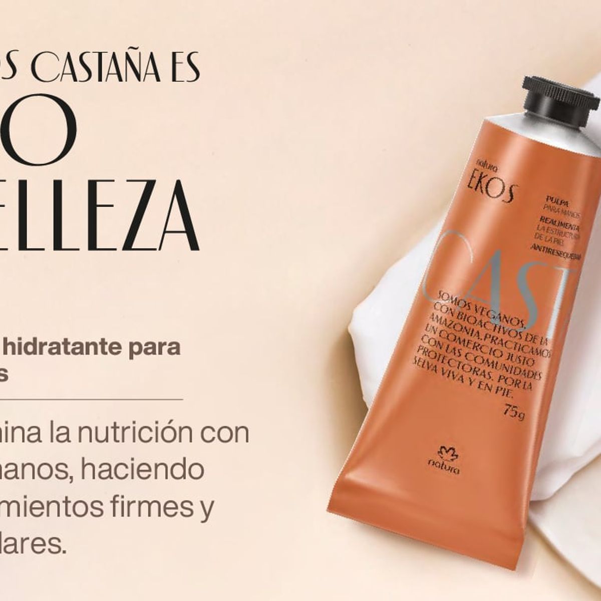 NATURA - Ekos Castaña Pulpa hidratante para manos 75g NATURA