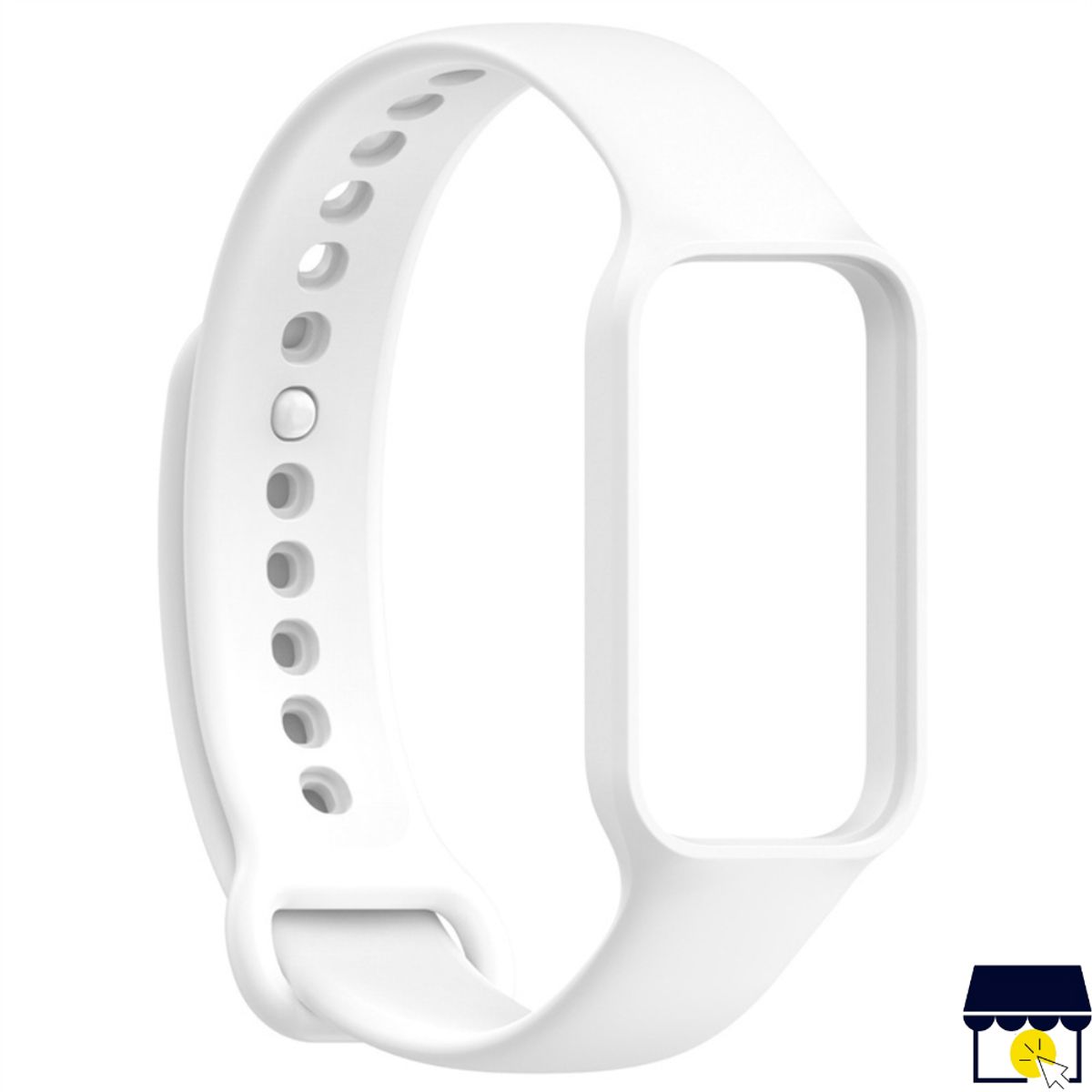 GENERICO - Correa de silicona para Xiaomi Redmi Band 2 + Mica - BLANCO
