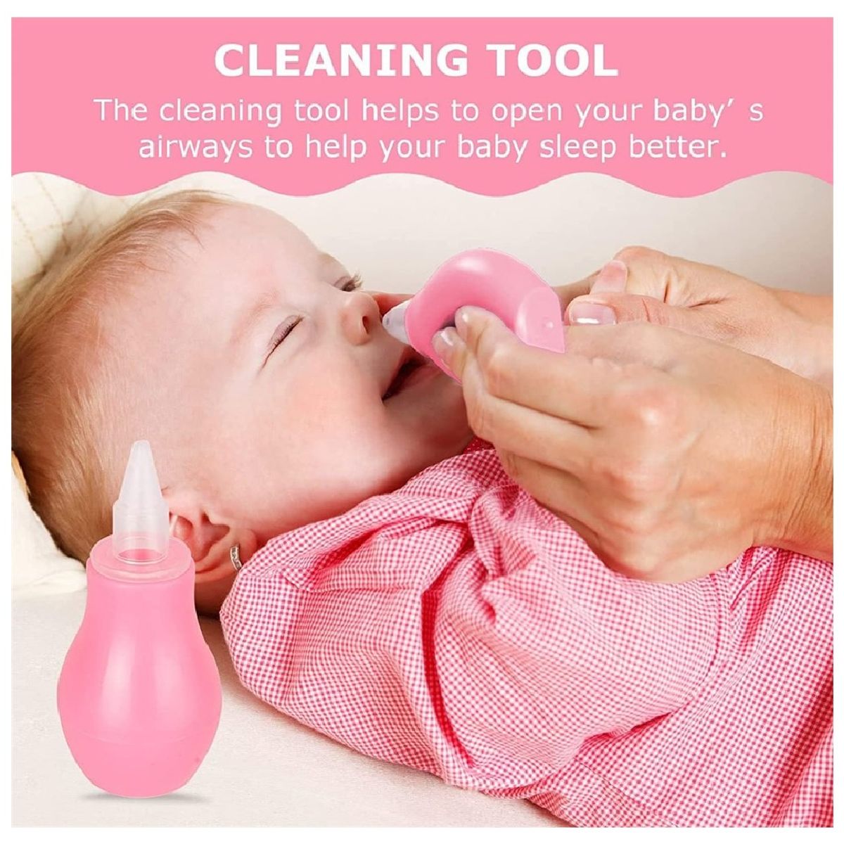 GENERICO - Set Baby Care Higiene para Bebes Cortauñas 10 Piezas Rosado