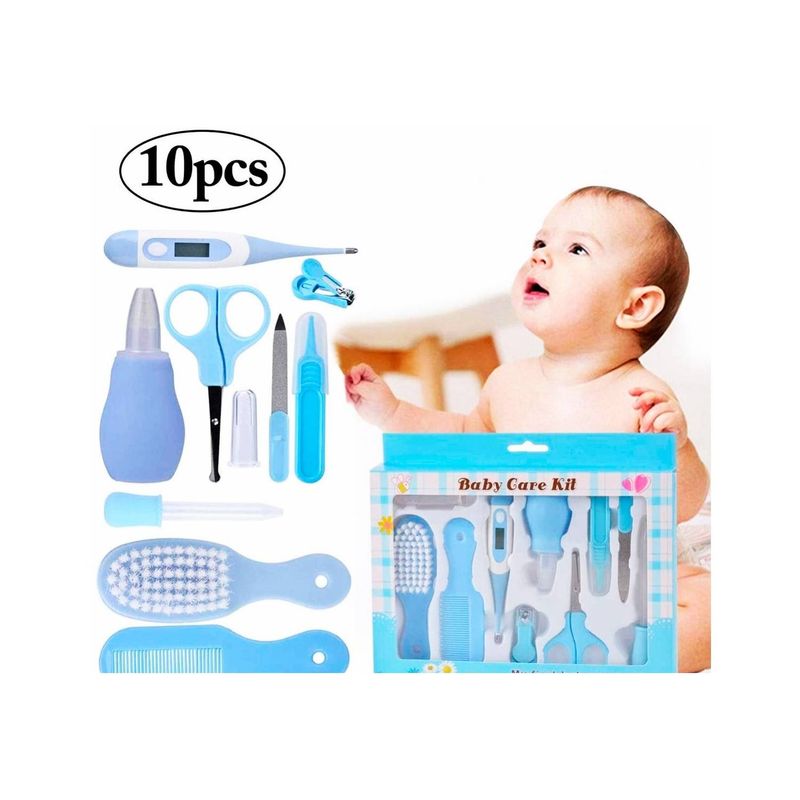 Set Baby Care Higiene para Bebes Cortauñas 10 Piezas Celeste