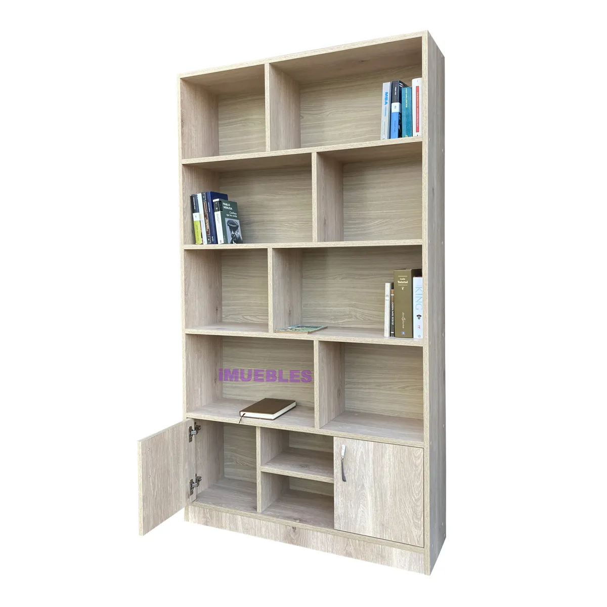 TEMEL - Librero De Melamina, Estante De Melamina, Biblioteca 1 Metro.