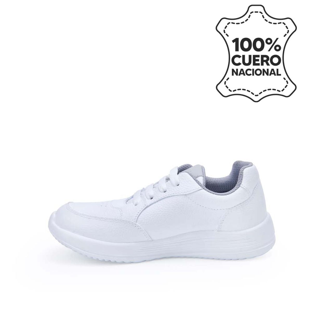 RABBIT - Zapatilla Escolar Casual ALEX-053 K Blanco Rabbit Cuero
