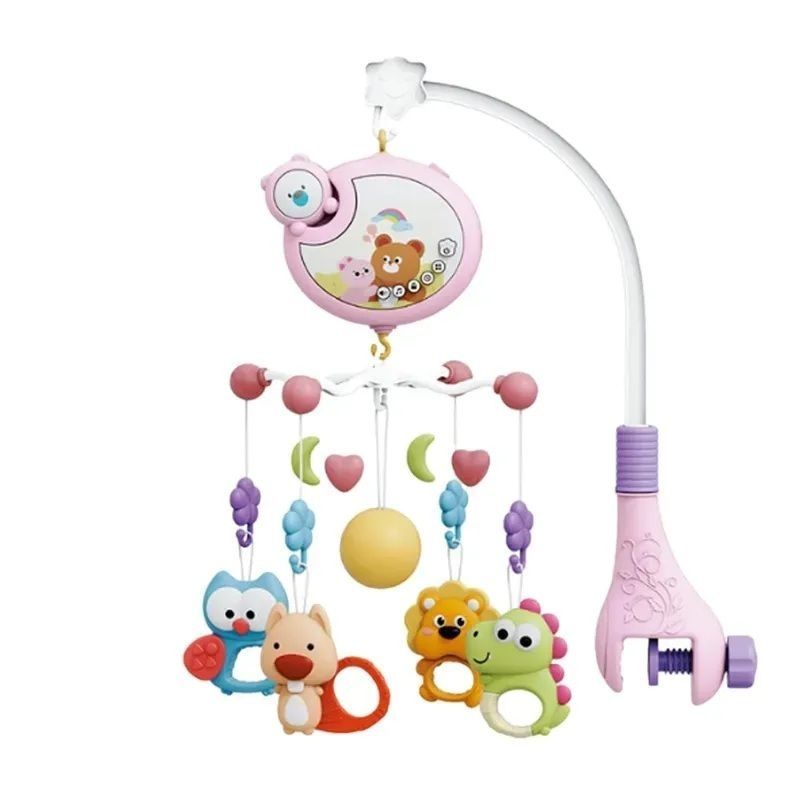 GENERICO - Móvil Giratorio Musical Para Cuna Con Proyector - Rosa