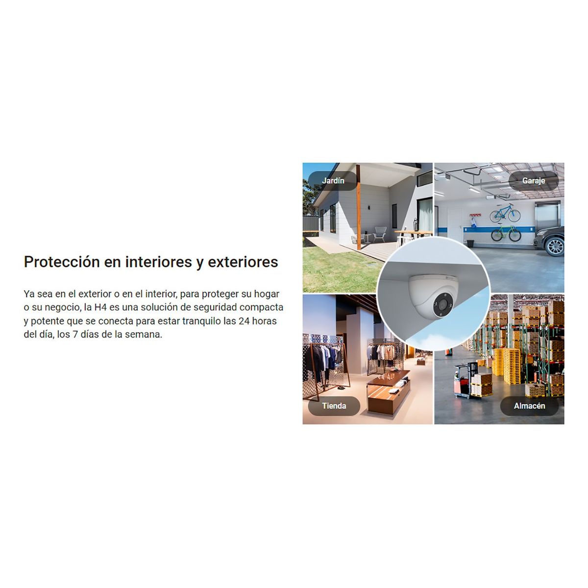 EZVIZ - Cámara Wifi Vigilancia H4 2k Ezviz Domo Exterior Noche Color