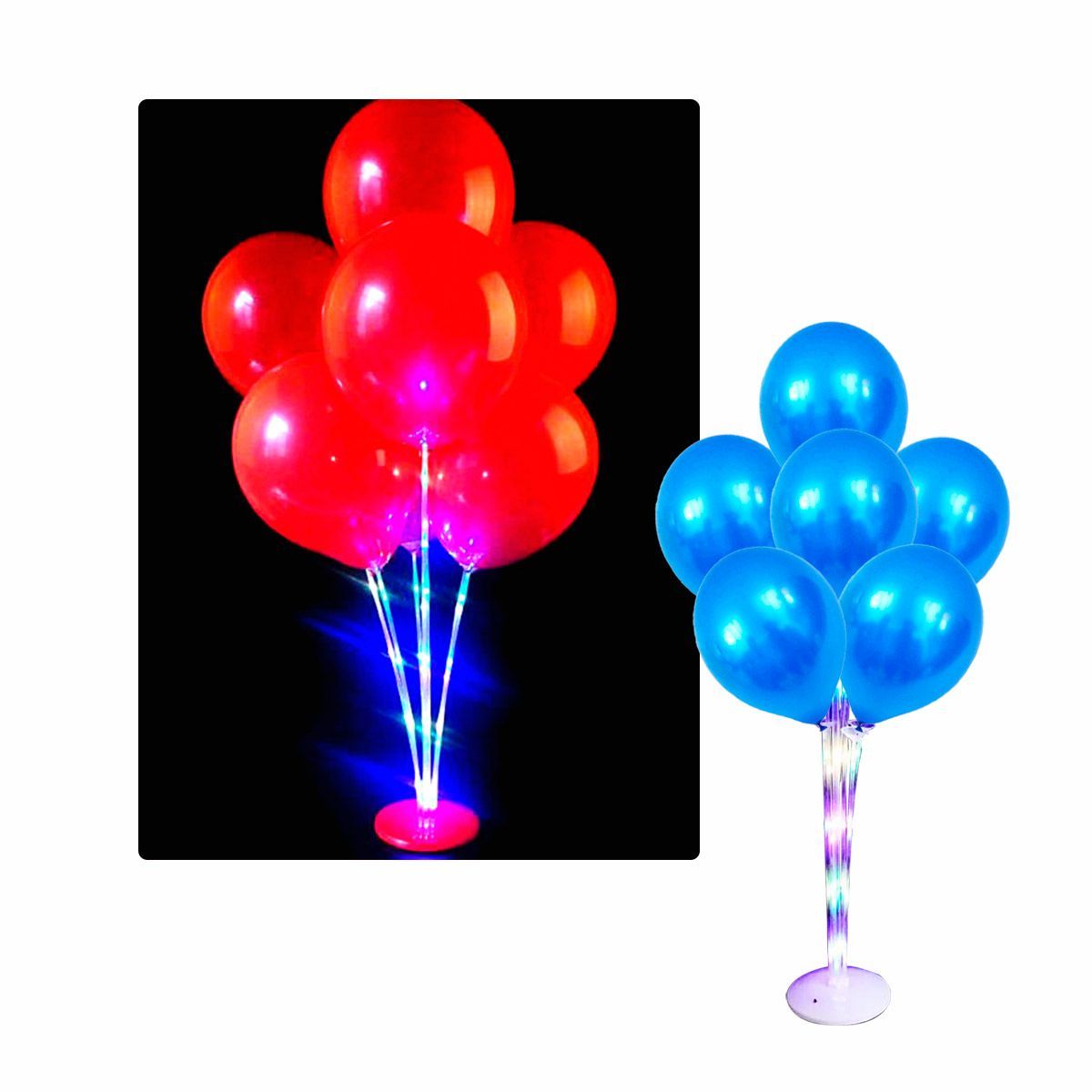 GENERICO - Soporte para Globos 70cm aprox con luces led