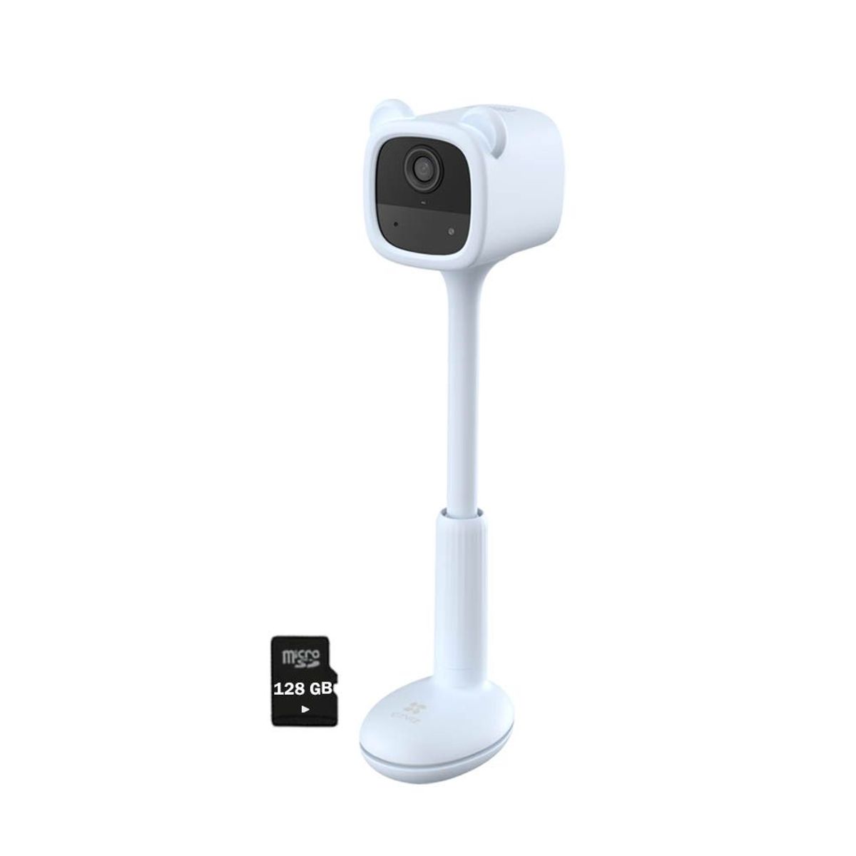 EZVIZ - Cámara Para Bebé Bm1 Fullhd Ezviz Celeste Con Sonido+sd128gb