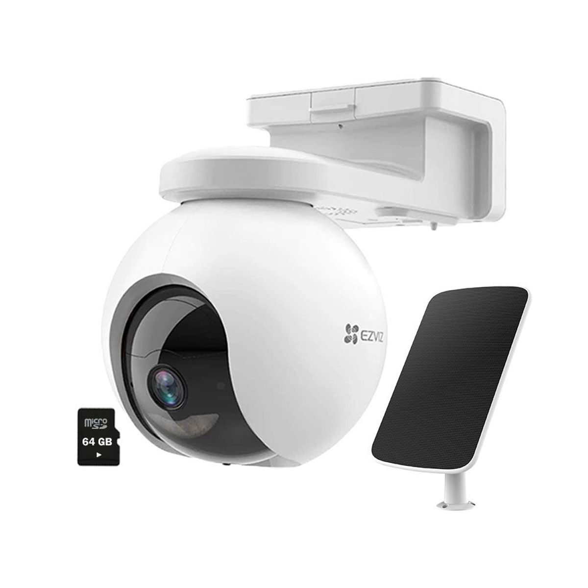 EZVIZ - Cámara Vigilancia Cb8 2k 3mp Ezviz Alert Panel Solar +sd64gb
