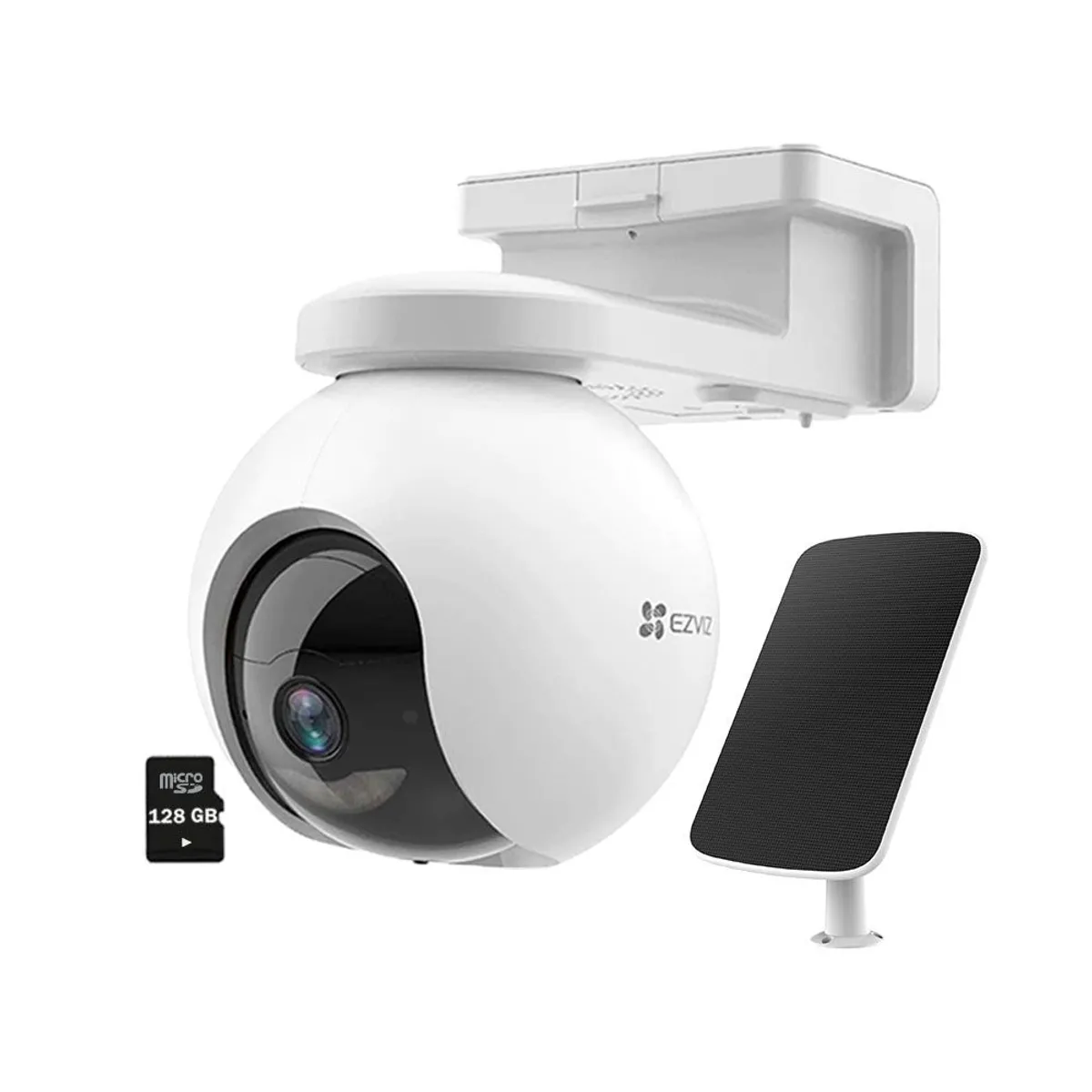 EZVIZ - Cámara Vigilancia Cb8 2k 3mp Ezviz Alert Panelsolar +sd128gb