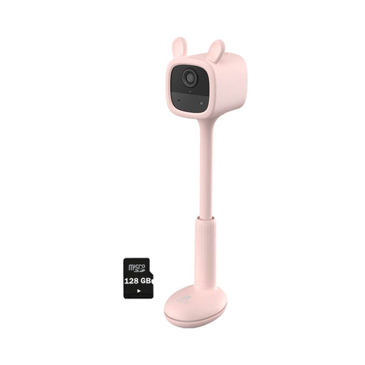 EZVIZ - Cámara Para Bebé Bm1 Full Hd Ezviz Rosa Con Sonido + Sd128gb