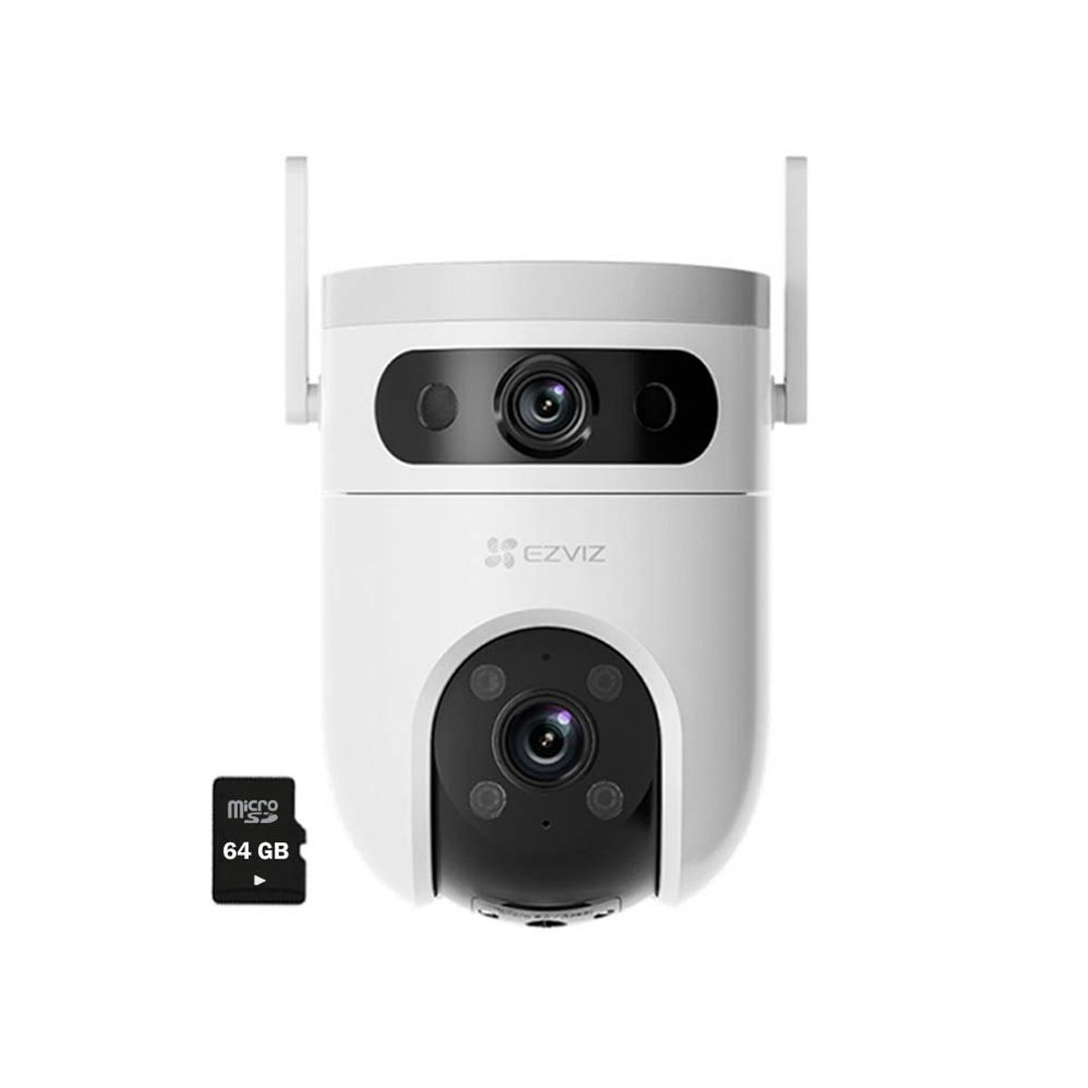 EZVIZ - Cámara Exterior H9c 3mp + 3mp Ezviz Lente Dual 360° + Sd64gb