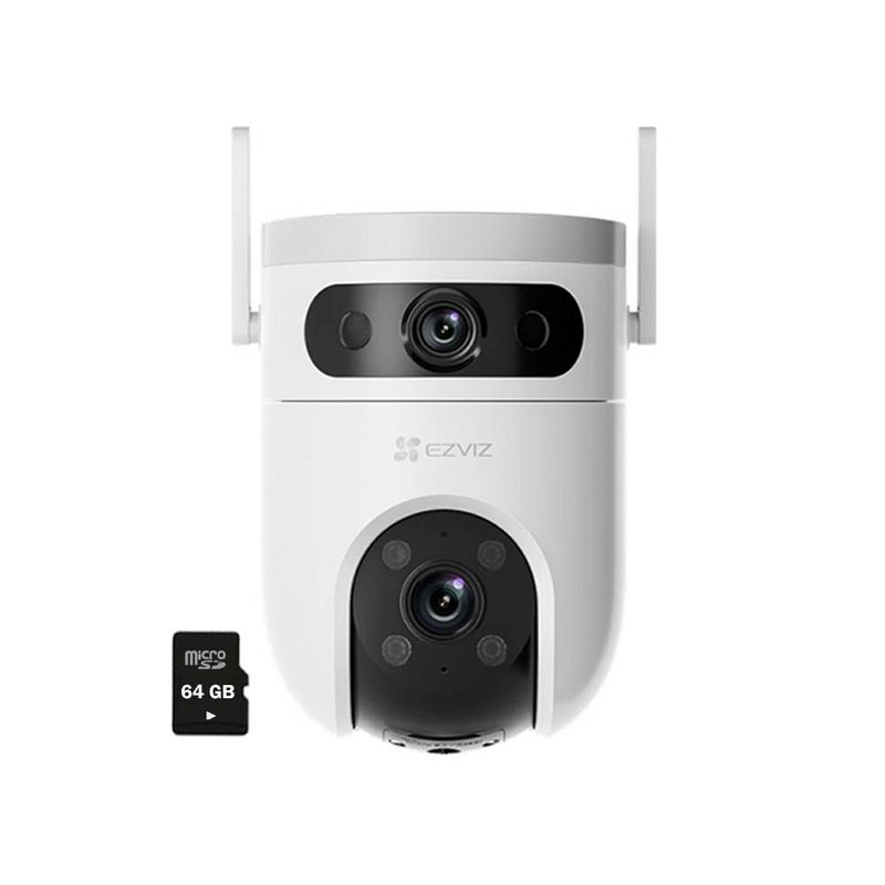 EZVIZ - Cámara Exterior H9c 3mp + 3mp Ezviz Lente Dual 360° + Sd64gb
