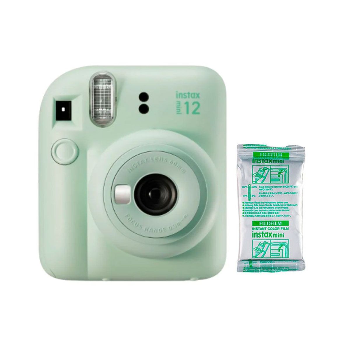 FUJIFILM - Camara  Fujifilm Instax Mini 12 Verde + Pelicula x 10