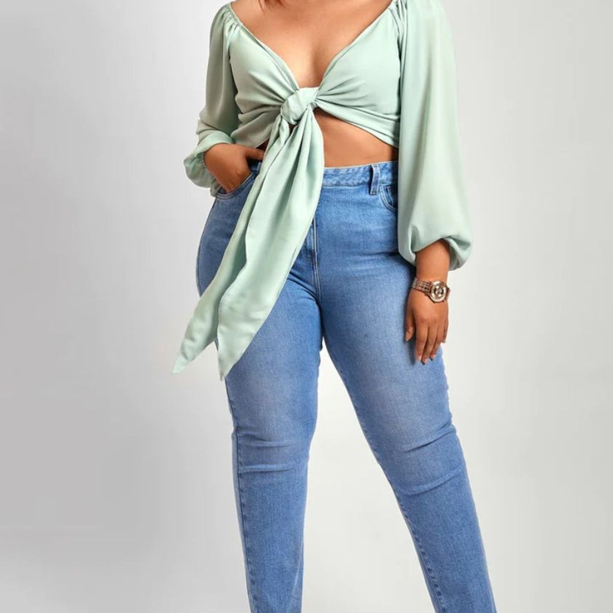 MISS LADY - Blusa Sebastiana - Verde Manzana