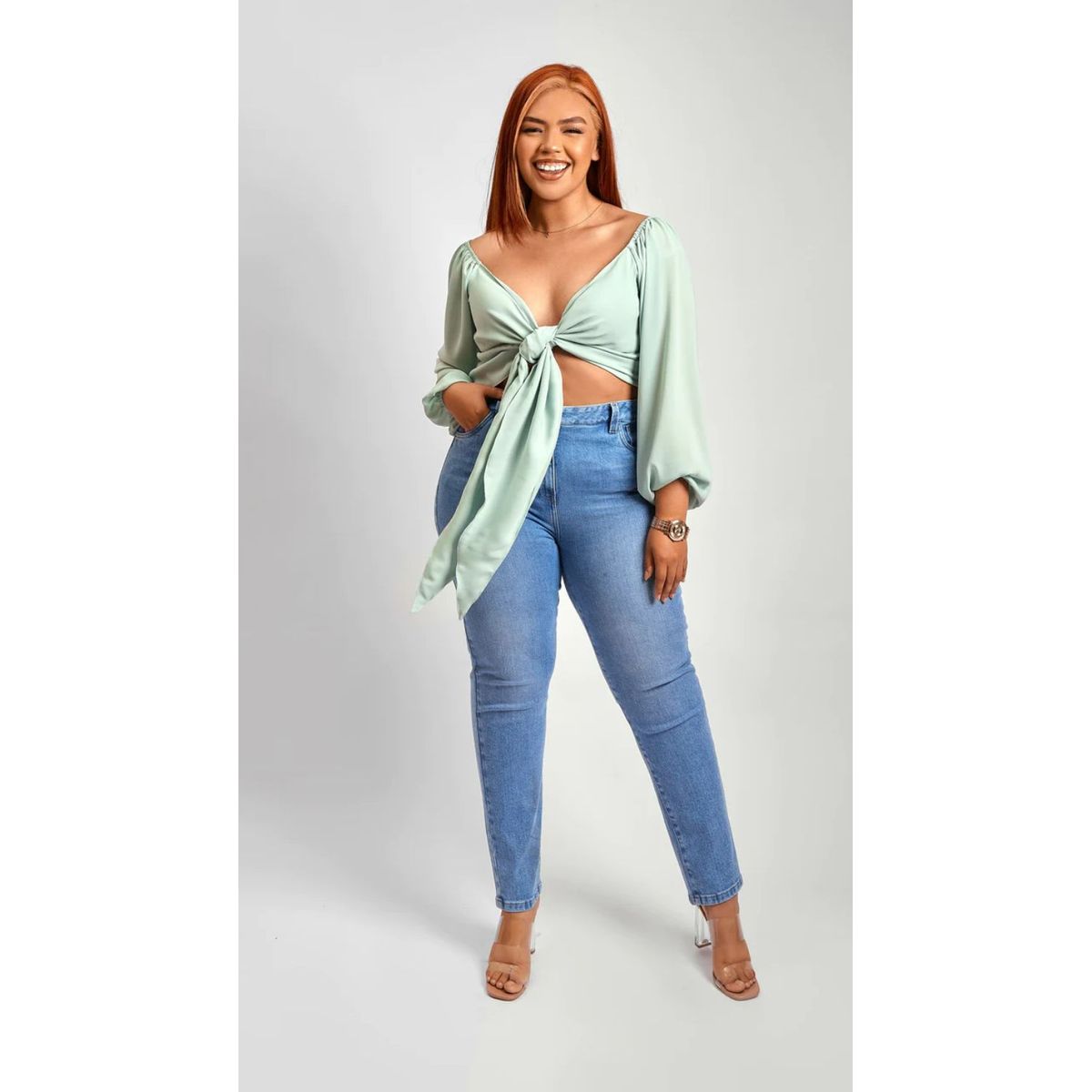 MISS LADY - Blusa Sebastiana - Verde Manzana