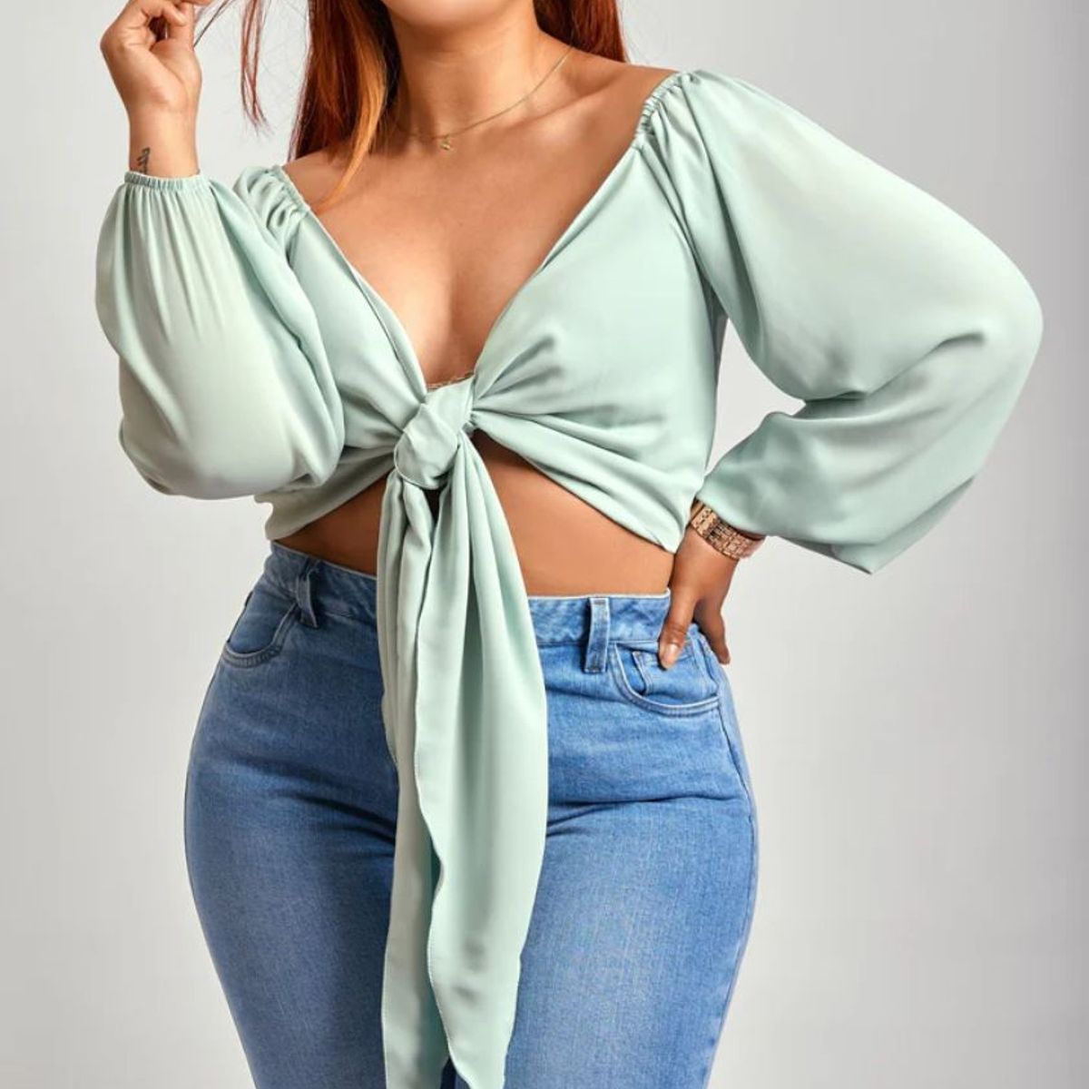 MISS LADY - Blusa Sebastiana - Verde Manzana