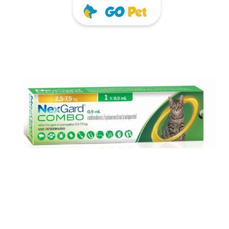 NEXGARD - Antipulgas Nexgard Combo Gato 2.5 Kg a 7.5kg x 1 Pipeta.