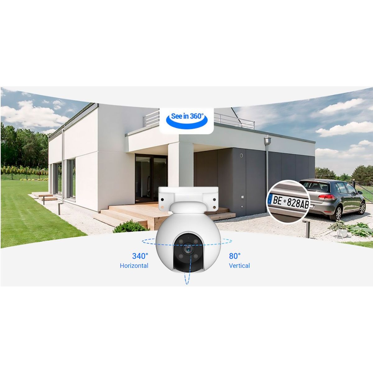 EZVIZ - Cámara Vigilancia H8 Pro 3k Ezviz Exterior 360° Alerta