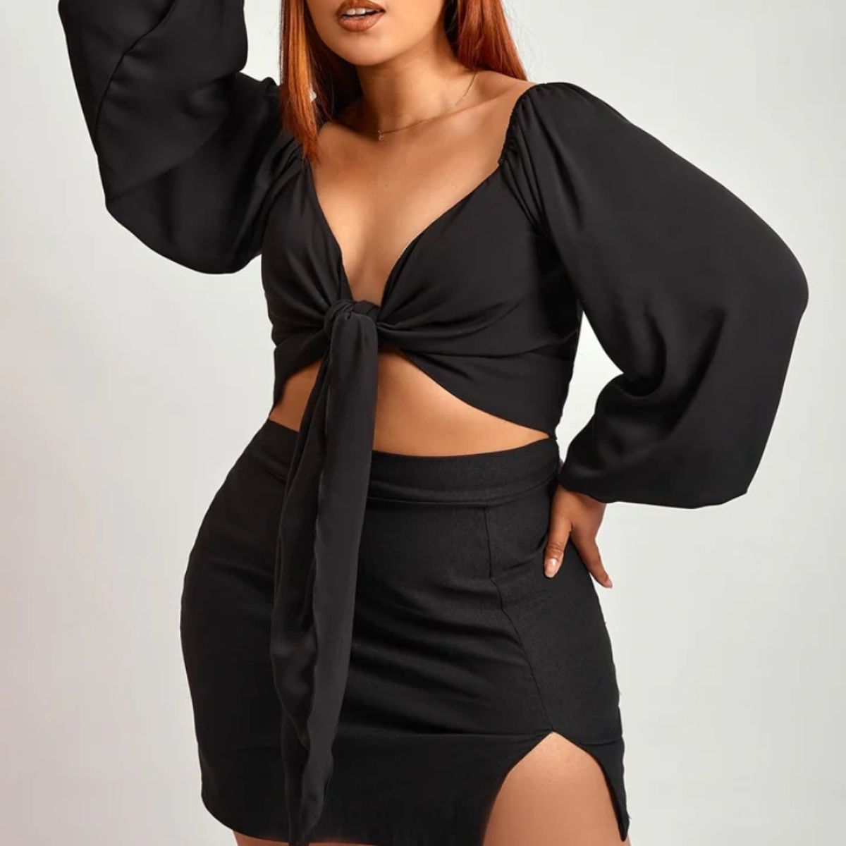 MISS LADY - Blusa Sebastiana - Negro