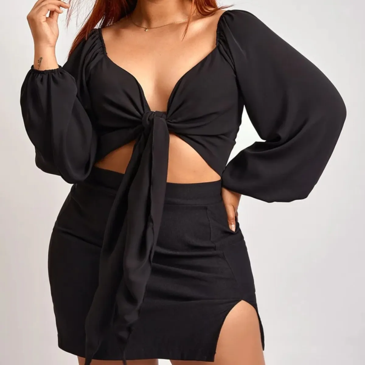 MISS LADY - Blusa Sebastiana - Negro