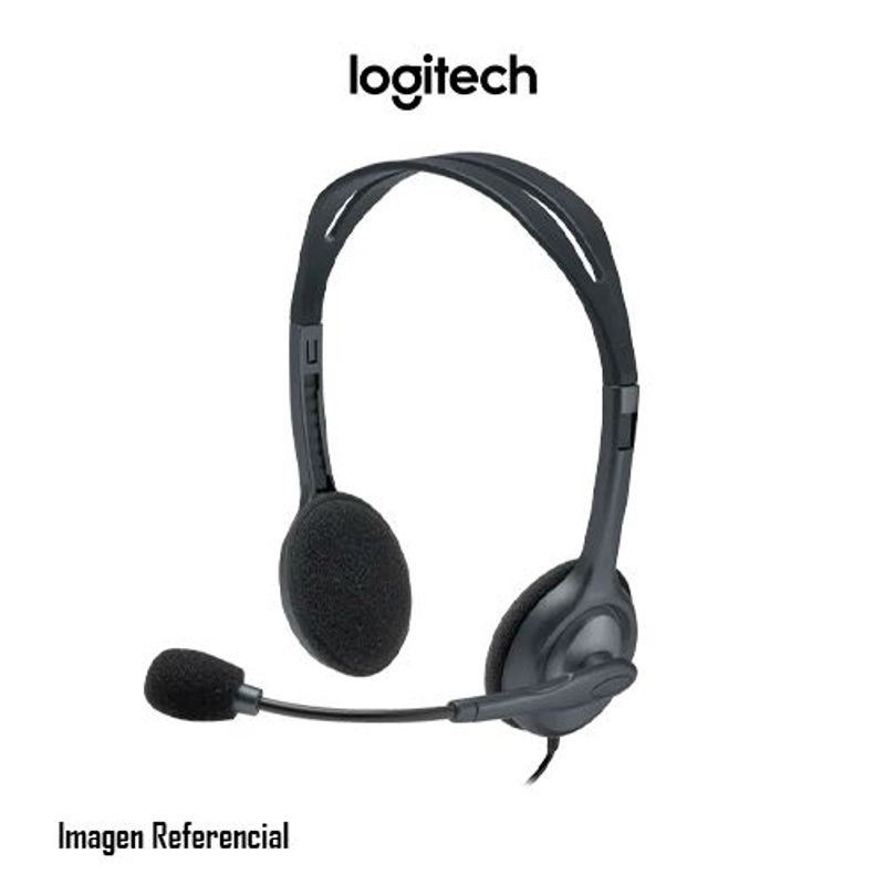 LOGITECH - AURICULARES LOGITECH H111 MICRÓFONO AUX 3.5MM GRIS - P/N: 981-000612