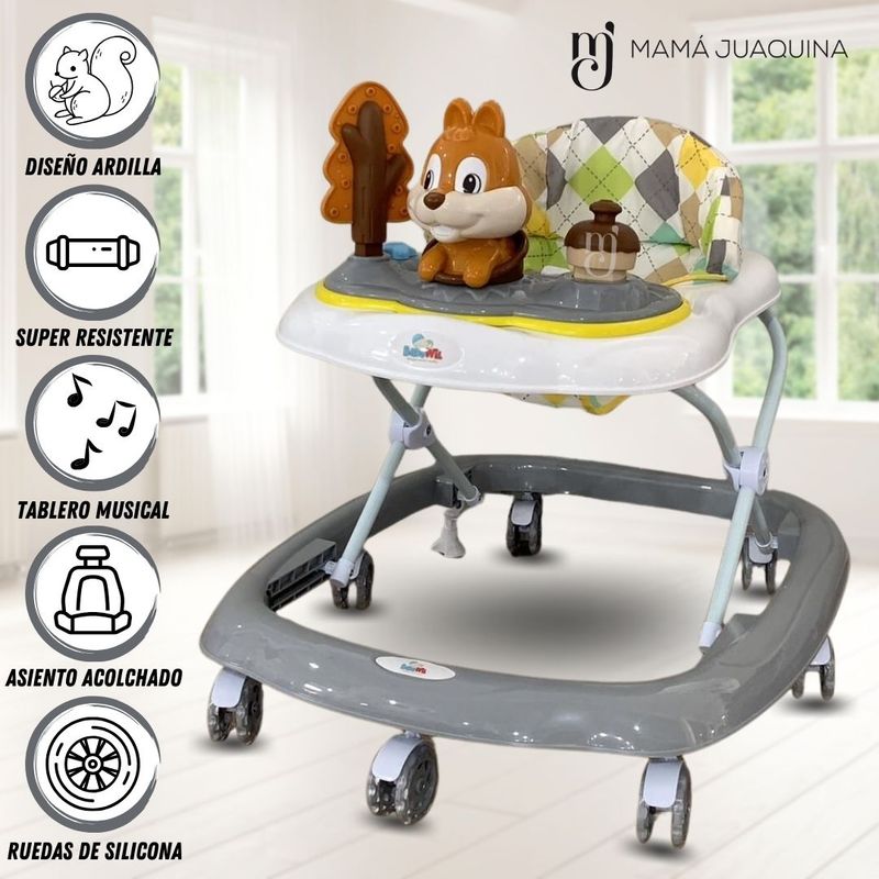 CONFORT - Andador con Tablero Musical «SWIFT BABY» Gray