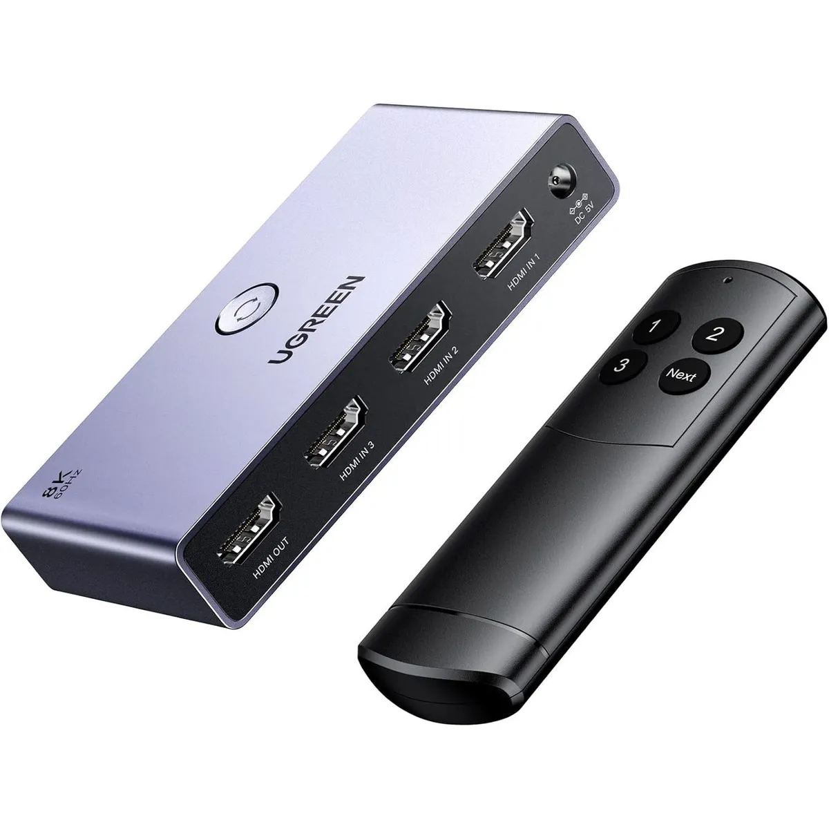 UGREEN - Ugreen Switch HDMI 2.1 Aluminio 3 en 1 Ultra HD 8K CM624 - 15604