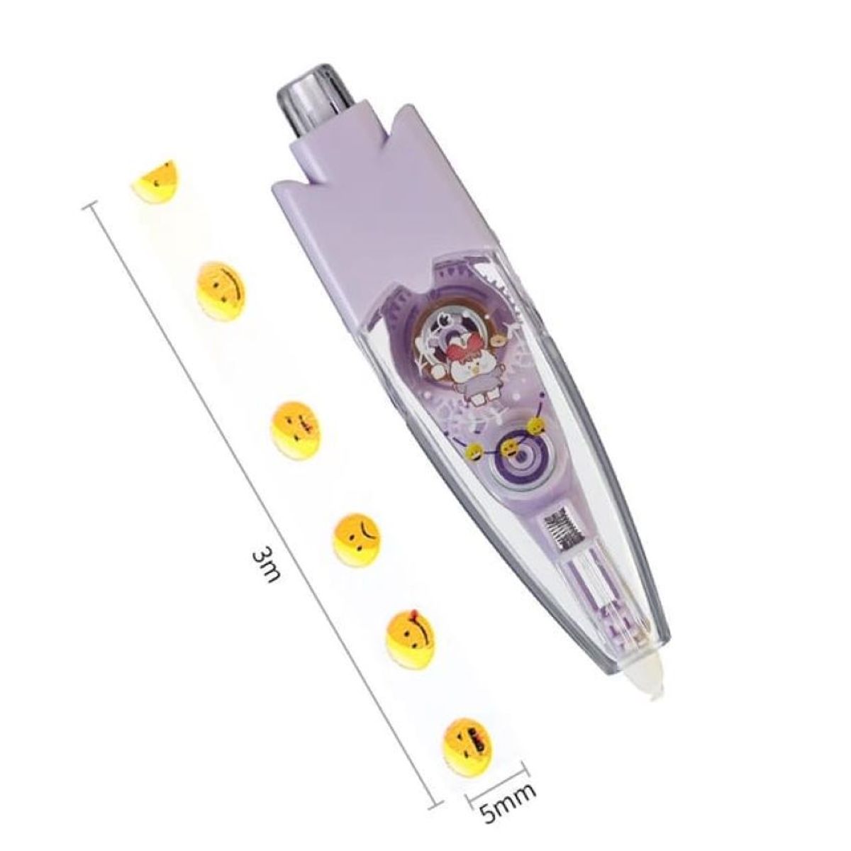 GENERICO - ROTULADOR DE CINTA DECORATIVA CON DISEÑO - LILA