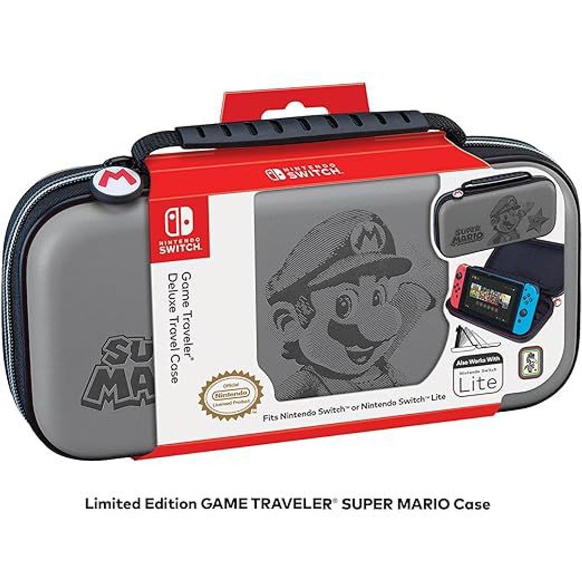 NINTENDO - Estuche Nintendo Switch Super Mario Gris