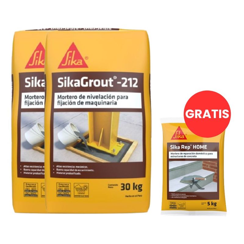 SIKA - Pack 2 SikaGrout 212 x 30kg + 1 Sika Rep Home x 5kg