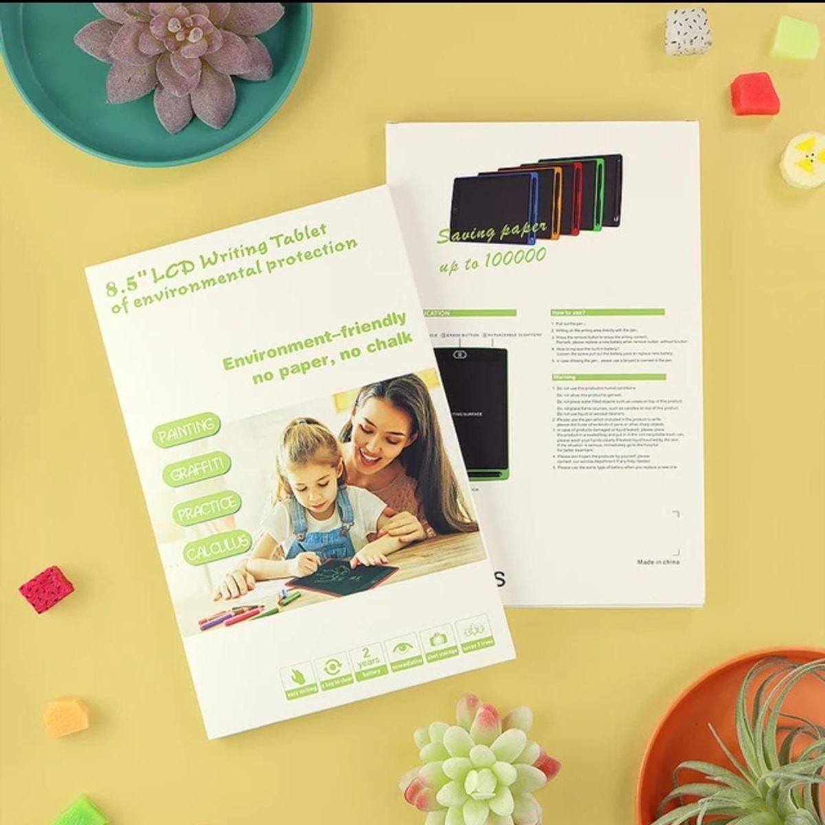 GENERICO - Pizarra de Dibujo y Escritura de 12 Pulgadas Digital LCD