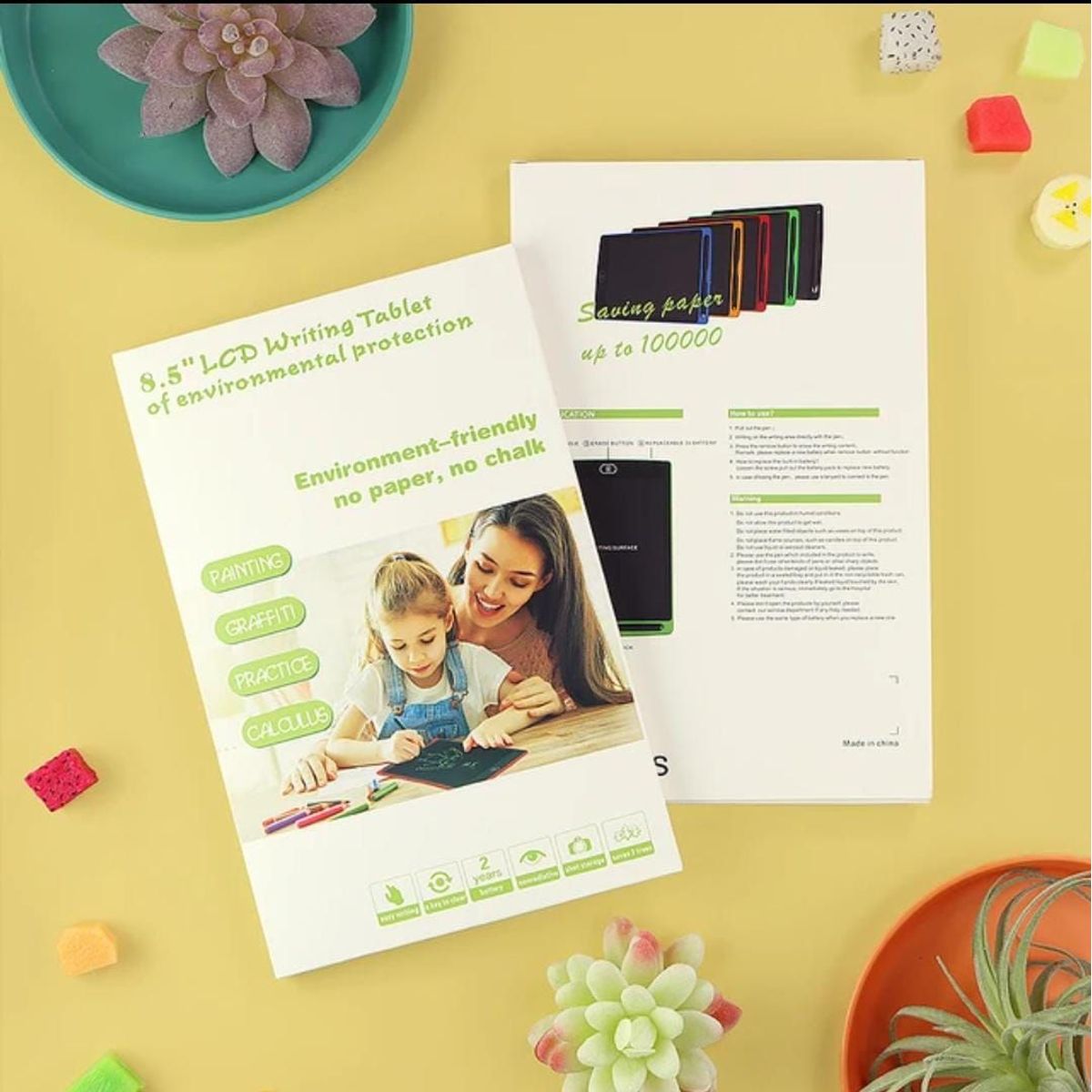 GENERICO - Pizarra de Dibujo y Escritura de 12 Pulgadas Digital LCD