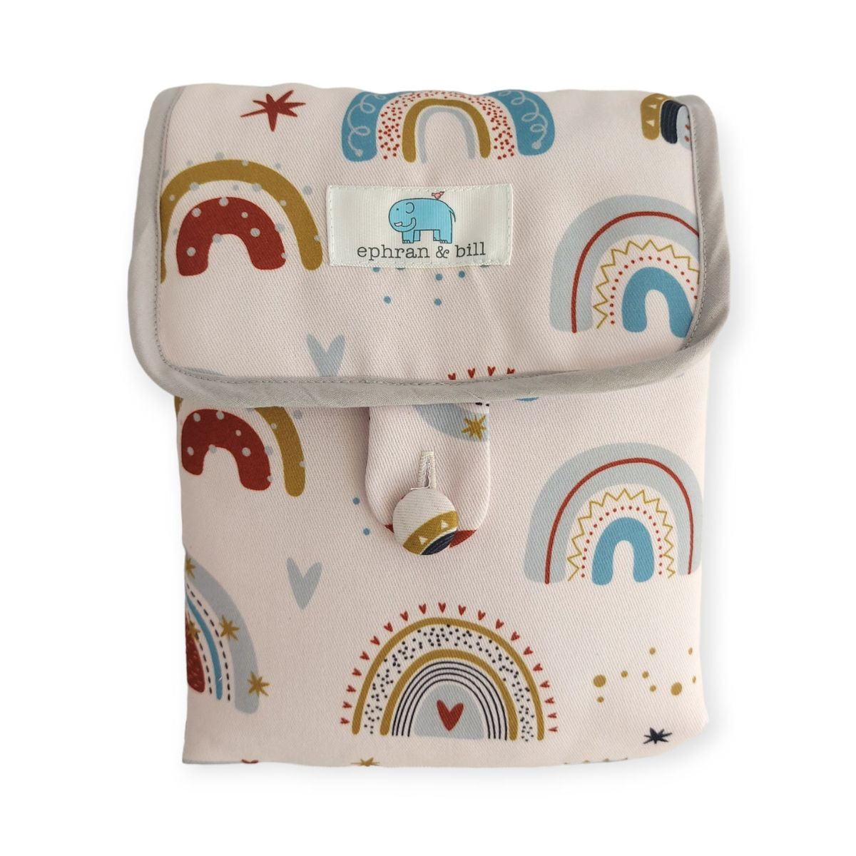 EPHRAN & BILL - Cambiador de Pañal Portátil para Bebé Arco Iris