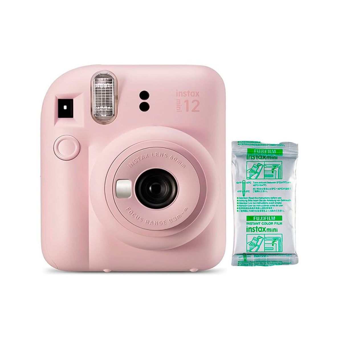 FUJIFILM - Camara  Fujifilm Instax Mini 12 Rosado + Pelicula x 10