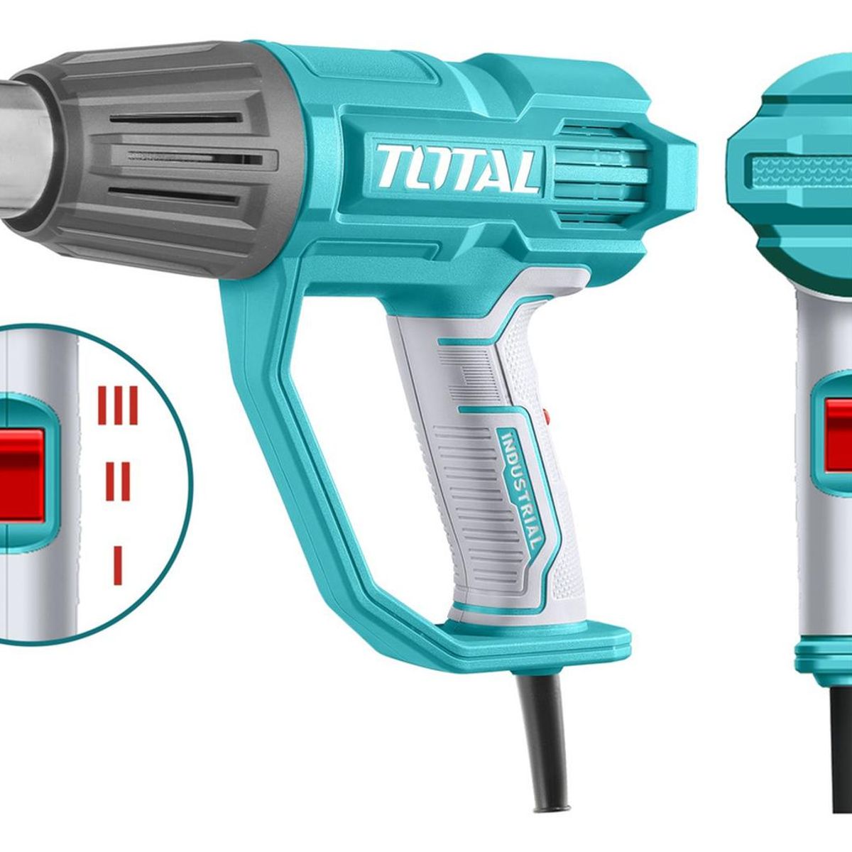 TOTAL - Pistola de calor graduable 2000w  con accesorios Total