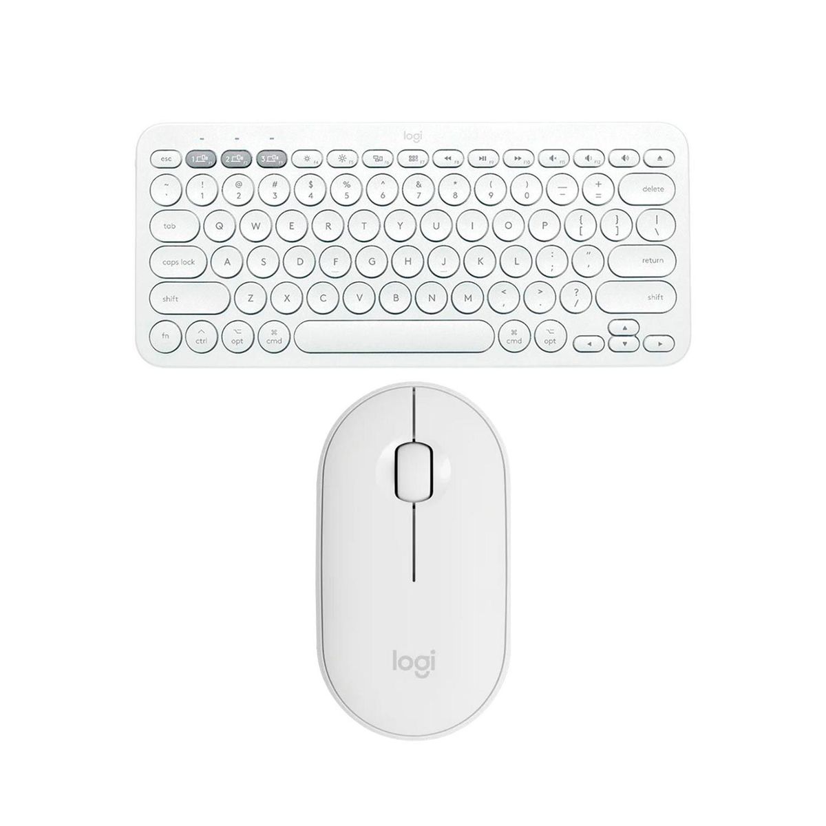 LOGITECH - Teclado Logitech K380 Blanco + Mouse Pebble M350 Blanco